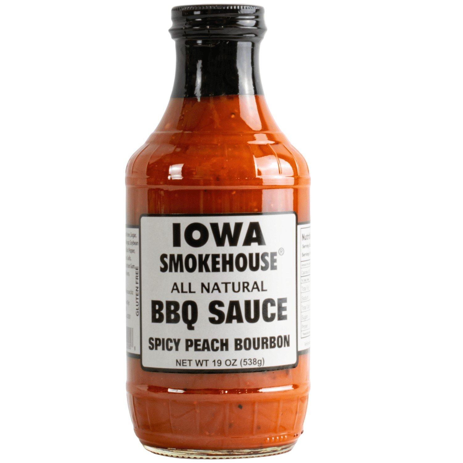 Iowa Smokehouse Spicy Peach Bourbon BBQ Sauce - Iowa Smokehouse