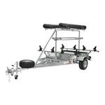 Malone MegaSport 2-4 Kayak Trlr Pkg (Spare Tire, 2nd Tier, 2 Sets Saddle Ups, Basket & Drawer,2 Rod tubes, Milk Crate Cage) - Thumbnail 1 of 5