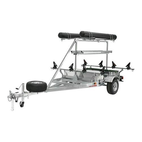 Malone MegaSport 2-4 Kayak Trlr Pkg (Spare Tire, 2nd Tier, 2 Sets Saddle Ups, Basket & Drawer,2 Rod tubes, Milk Crate Cage) - Primary Image