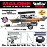 Malone MegaSport 2-4 Kayak Trlr Pkg (Spare Tire, 2nd Tier, 2 Sets Saddle Ups, Basket & Drawer,2 Rod tubes, Milk Crate Cage) - Thumbnail 5 of 5