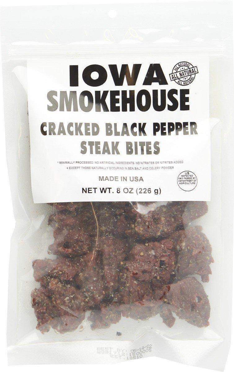 Iowa Smokehouse Steak Bites-Cracked Black Pepper 8oz - Iowa Smokehouse