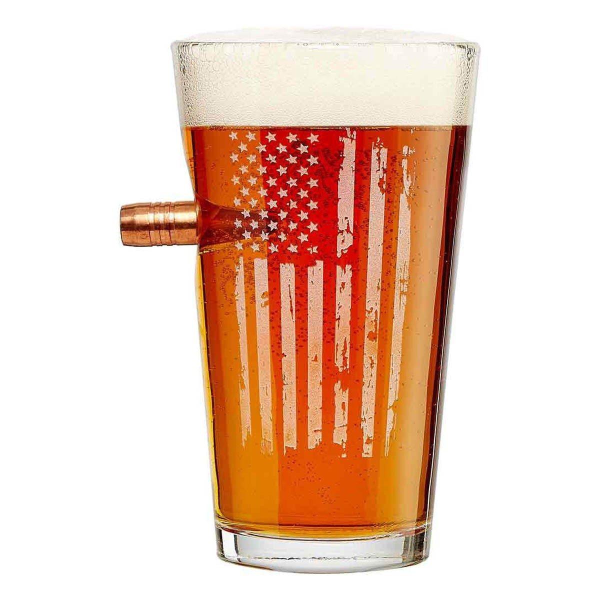 BenShot Patriotic Flag 16oz Pint Glass - BenShot