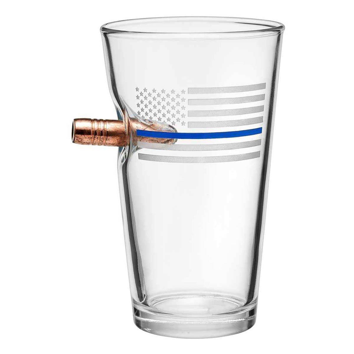 BenShot Thin Blue Line 16oz Pint Glass - BenShot