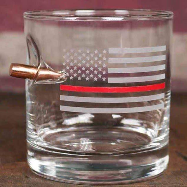 BenShot Thin Red Line 11oz Rocks Glass - BenShot