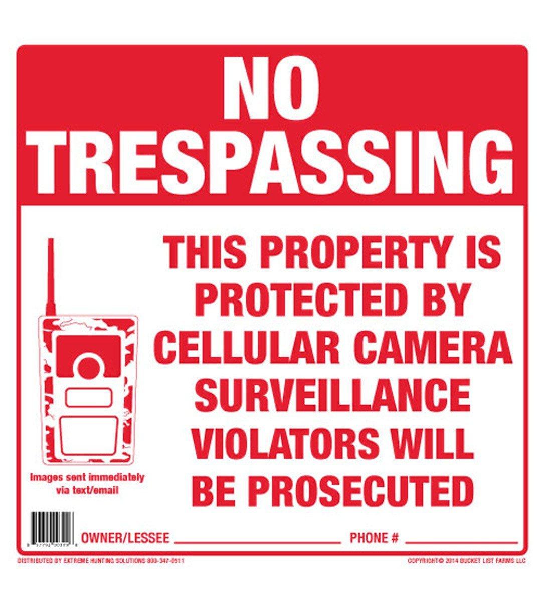 Xtreme Hunting Solutions No Trespassing Sign - Extreme Hunting Solutions