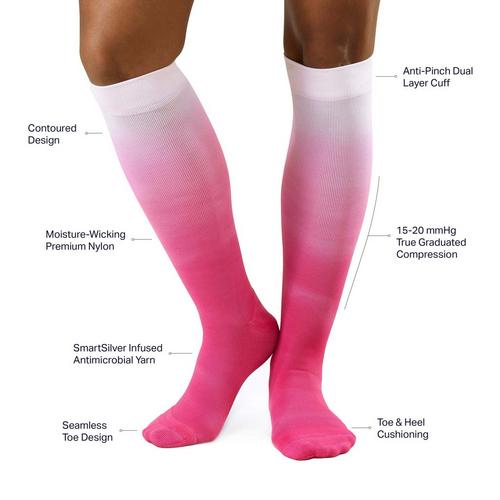 Comrad Solid Knee Compression Knee High Socks - Primary Image