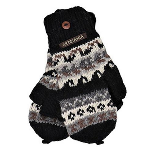 Women's ARTESANIA INC Alpaca Jacquard Colorblock Flip Mittens - Primary Image