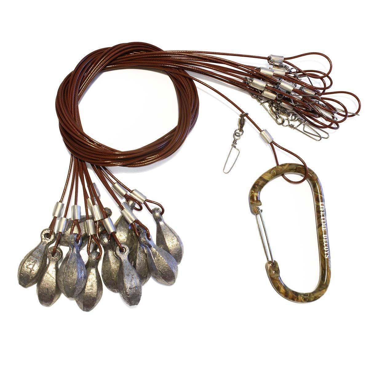 Heyday Coated Cable Texas Rigs with Carabiner