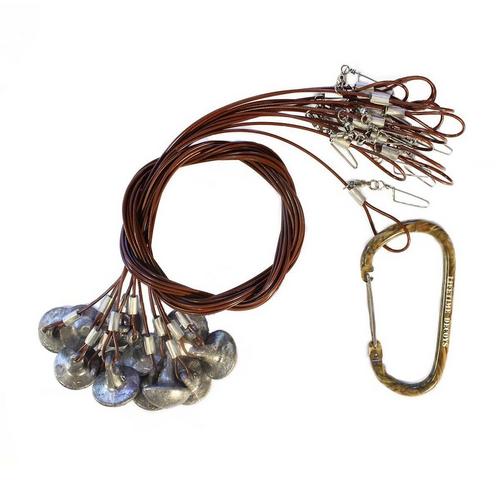 Heyday Coated Cable Texas Rigs with Carabiner