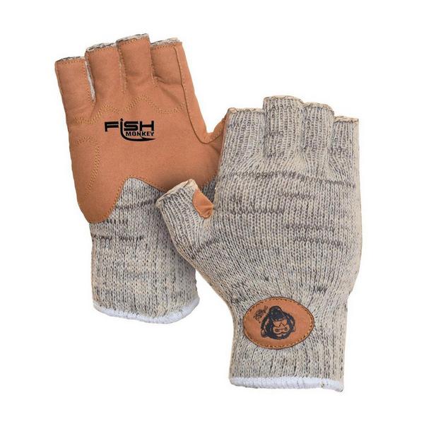 FISH MONKEY Men's  Wooly Wool Half Finger Gloves