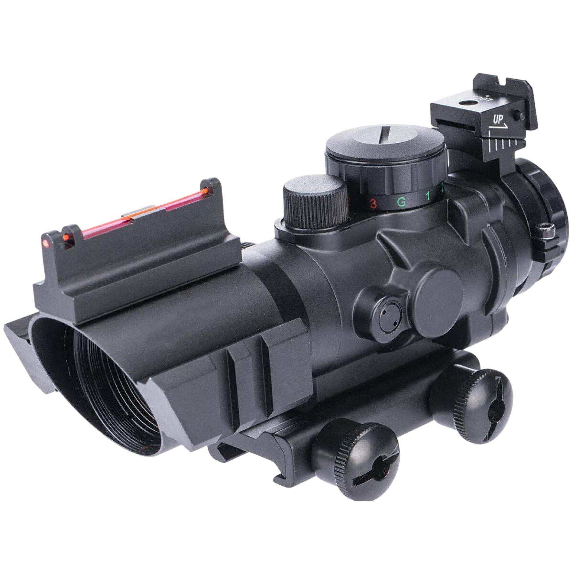 Aim Sports Dual-Rail 4x35 Illuminated Compact Airsoft Scope - Aim Sports