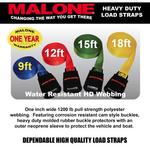 Malone 18 Cam Buckle Load Strap, 2PK  (with foam buckle sleeve) - Thumbnail 3 of 3