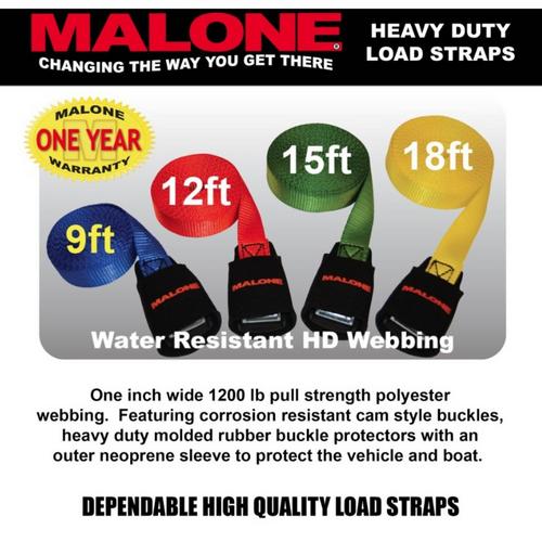 Malone 18 Cam Buckle Load Strap, 2PK  (with foam buckle sleeve) - Primary Image