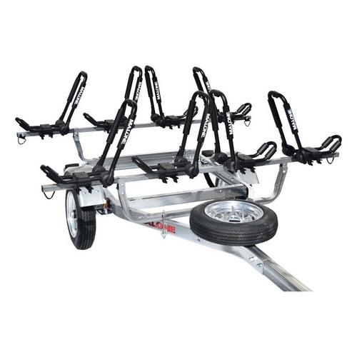 Malone MicroSport 4 Kayak Trailer Package (4 Sets FoldAway-J, Spare Tire) - Primary Image