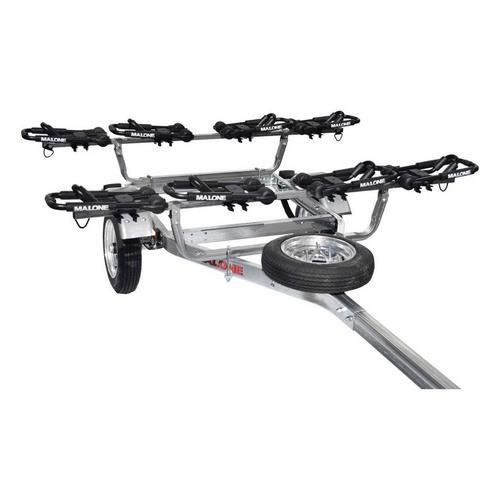 Malone MicroSport 4 Kayak Trailer Package (4 Sets FoldAway-J, Spare Tire) - Primary Image