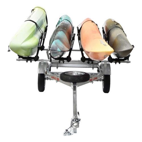 Malone MicroSport 4 Kayak Trailer Package (4 Sets FoldAway-J, Spare Tire) - Primary Image