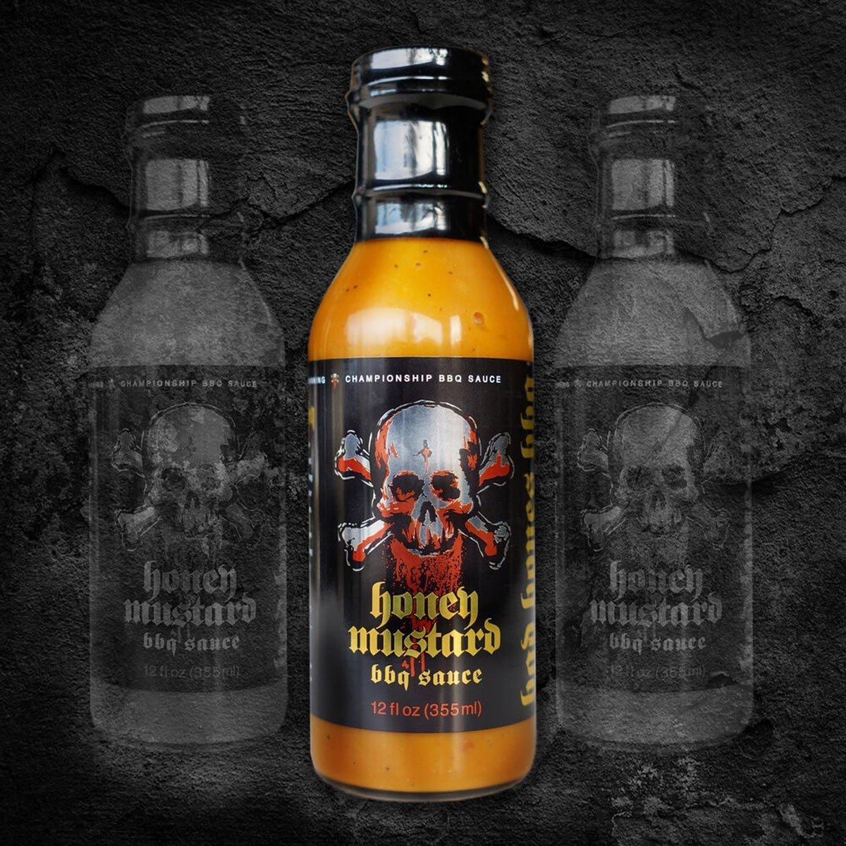 BAD BONES BBQ Honey Mustard BBQ Sauce - 12 fl oz - BAD BONES BBQ