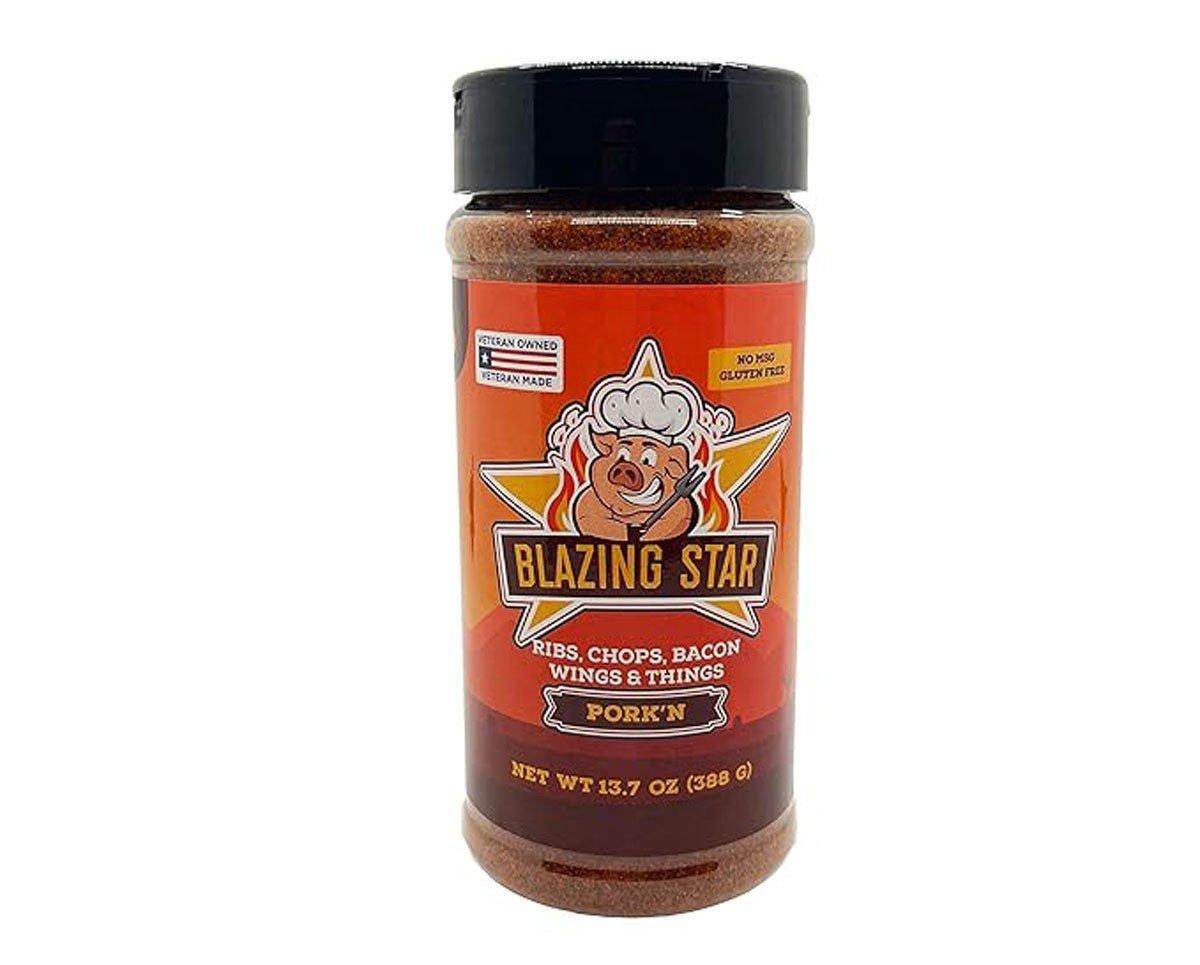 Blazing Star BBQ Pork'n Rub & Seasoning 13.7 oz - Blazing Star BBQ