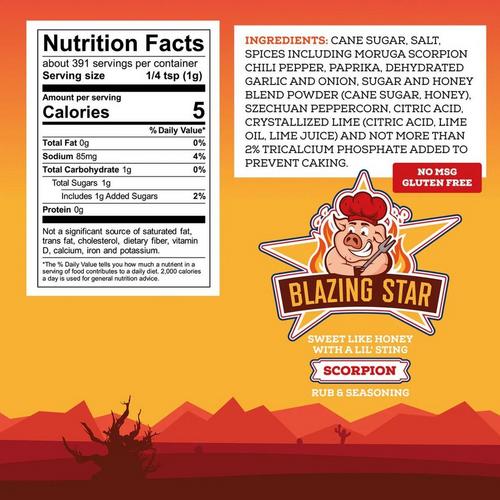 Blazing Star BBQ Scorpion Rub & Seasoning 13.8 oz - Primary Image