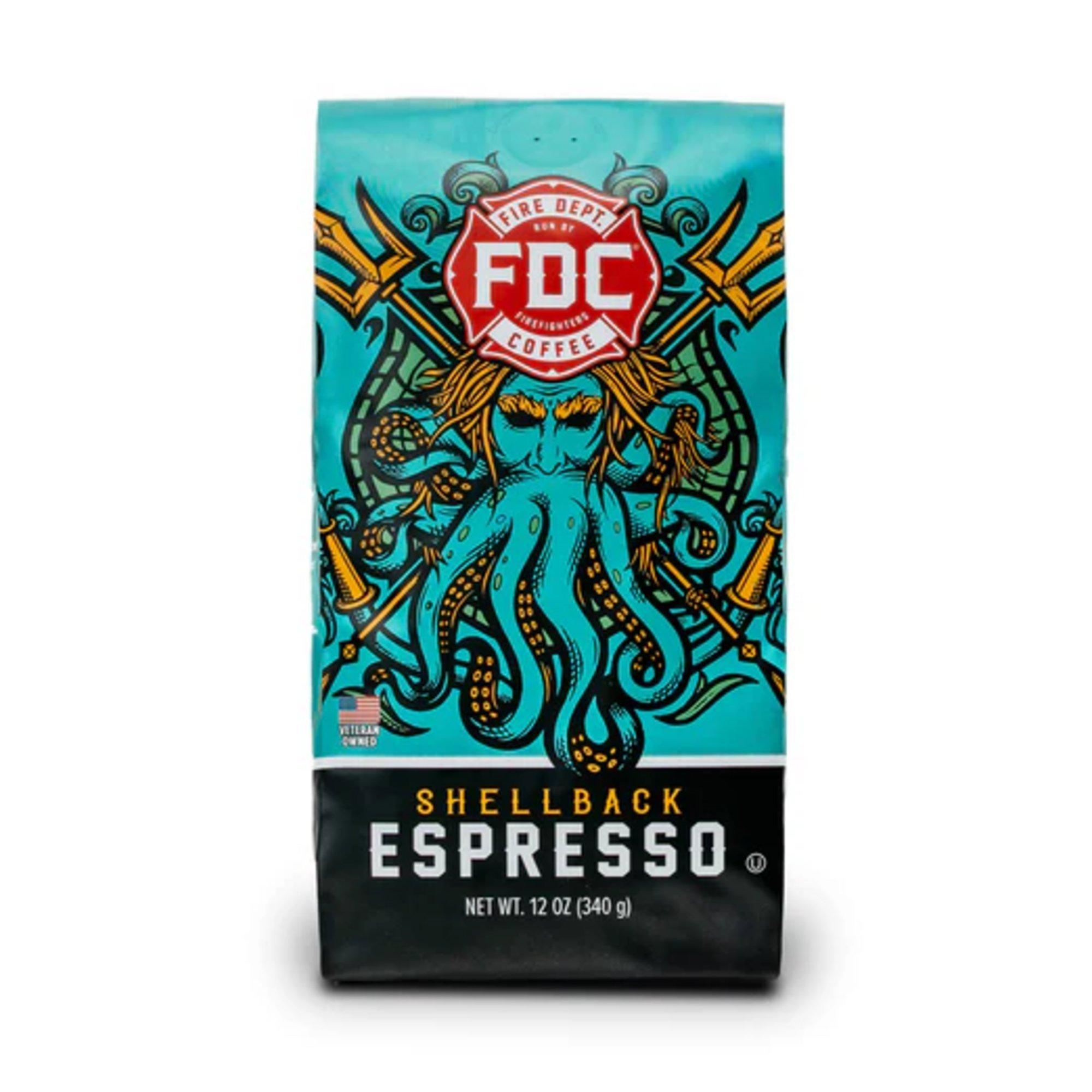 Fire Department Coffee Shellback Espresso 12 oz. Ground Coffee - Fire Department Coffee