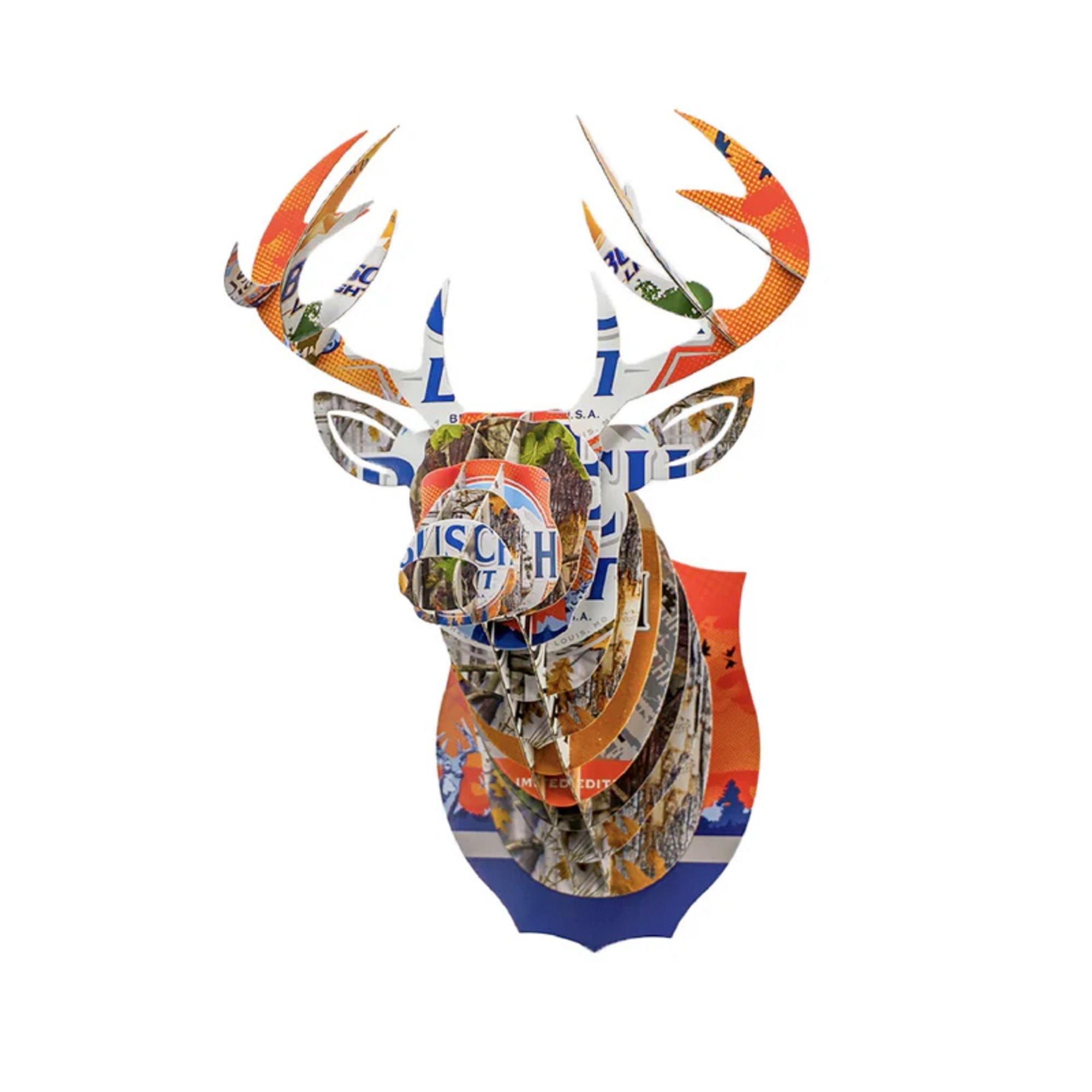 Beer Deer Camo Busch Light Deer 3D Trophy Wall Mount - Beer Deer