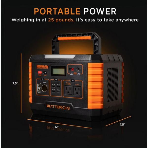 Kms, Inc Wattbricks 1000 Watt Portable Power Station