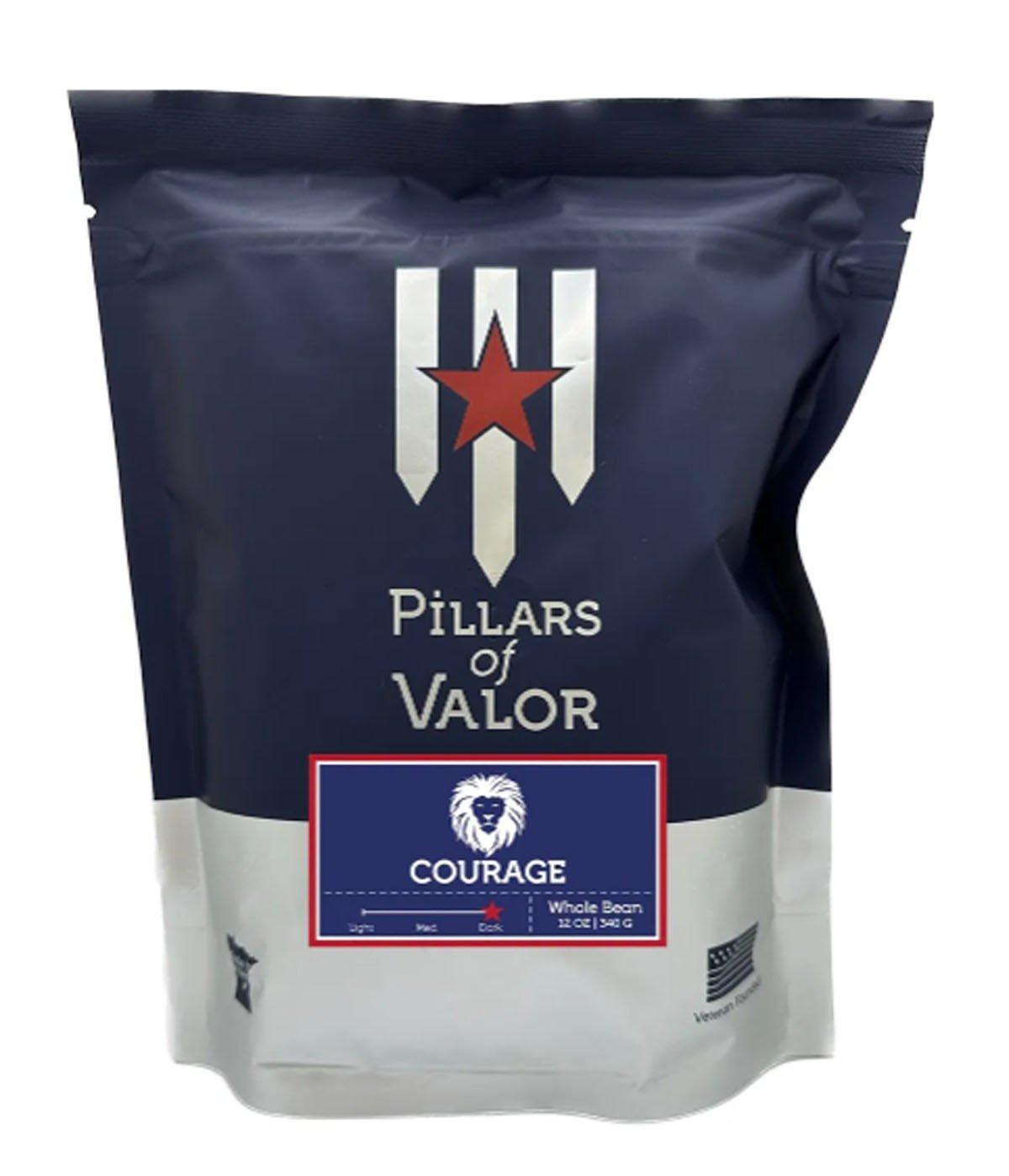 Pillars of Valor Courage Whole Bean 12 oz Coffee - Pillars of Valor