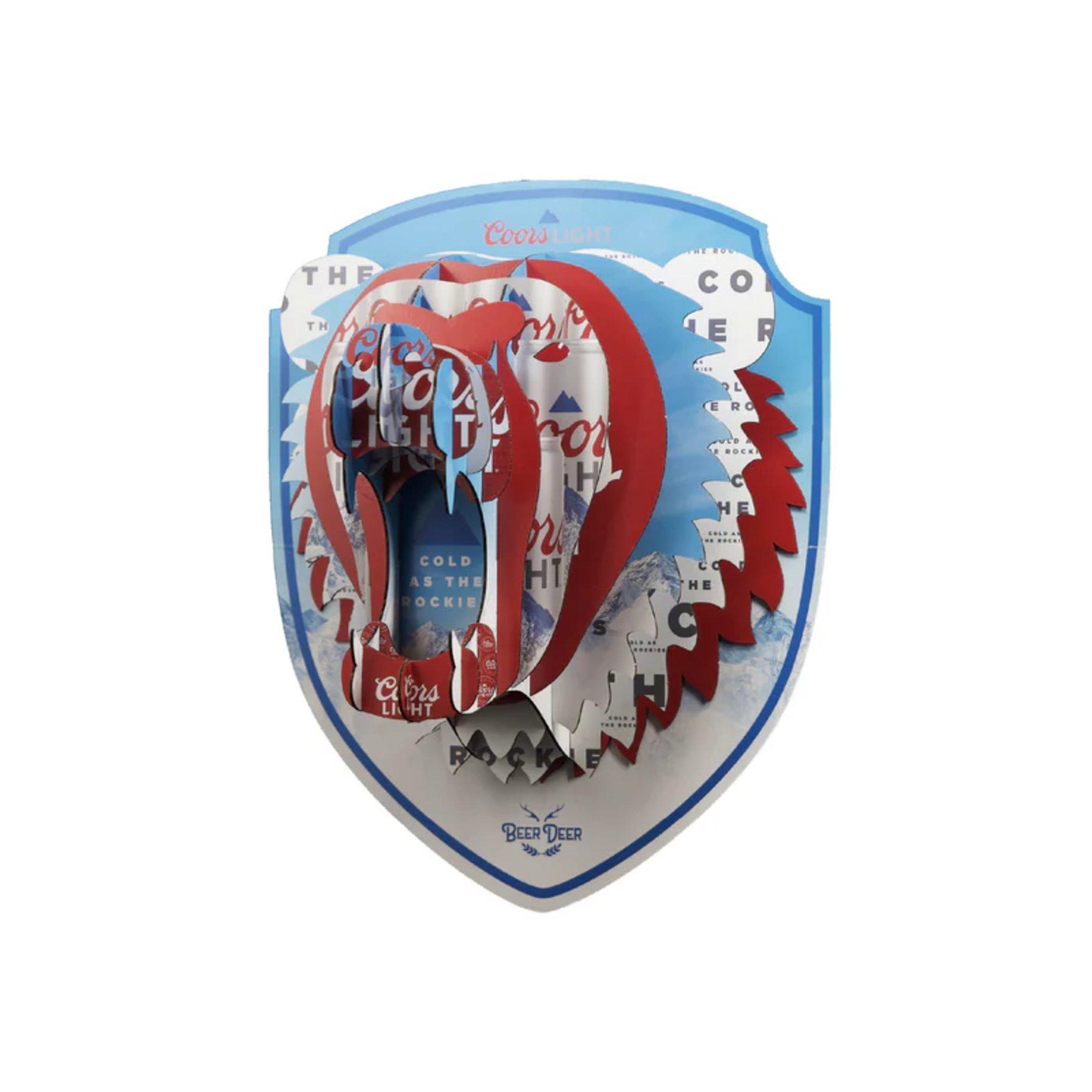 Beer Deer Coors Light Bear 3D Trophy Wall Mount - Beer Deer