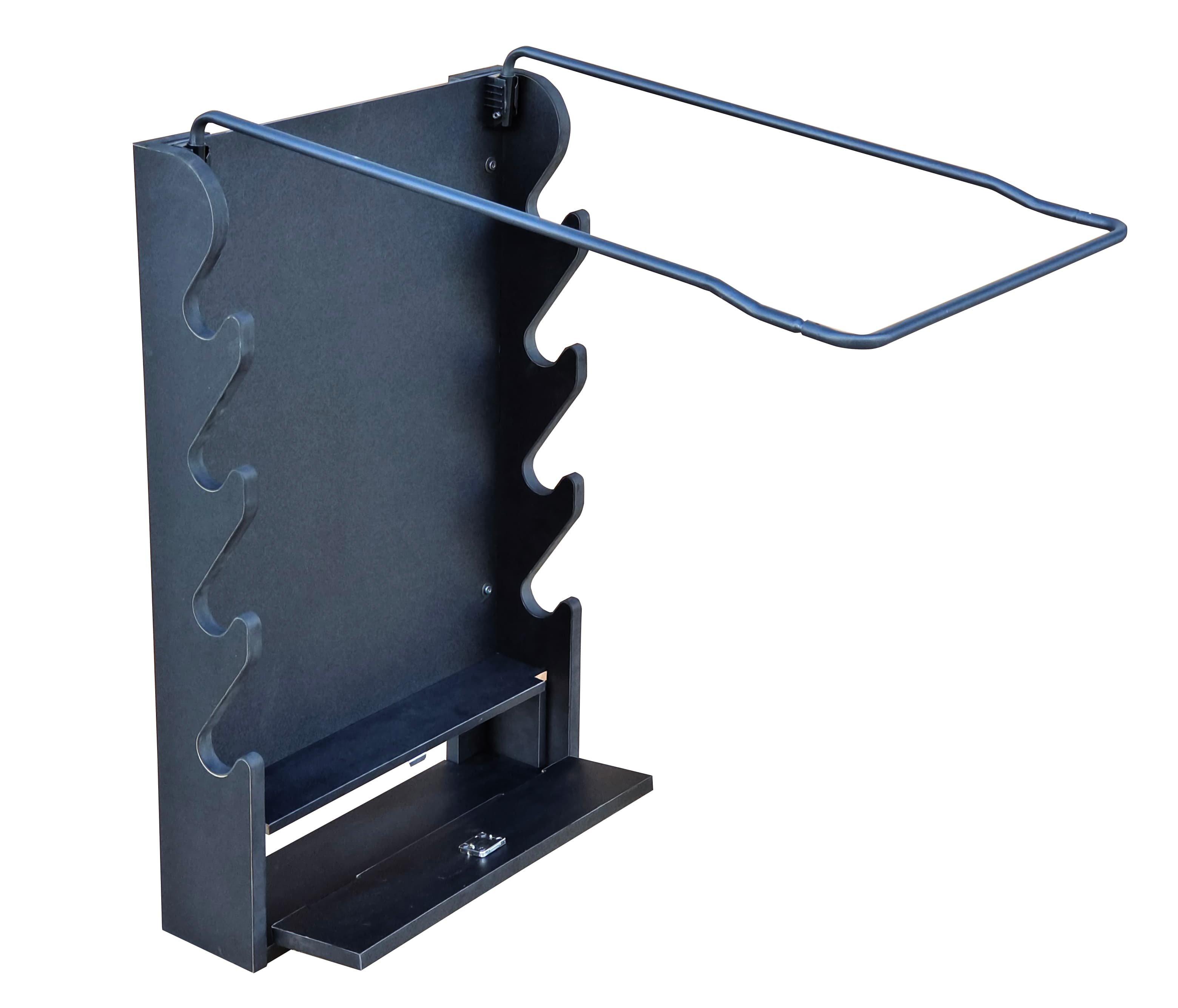 Rush Creek Locking 4 Gun Wall Rack w/Storage Black - Rush Creek