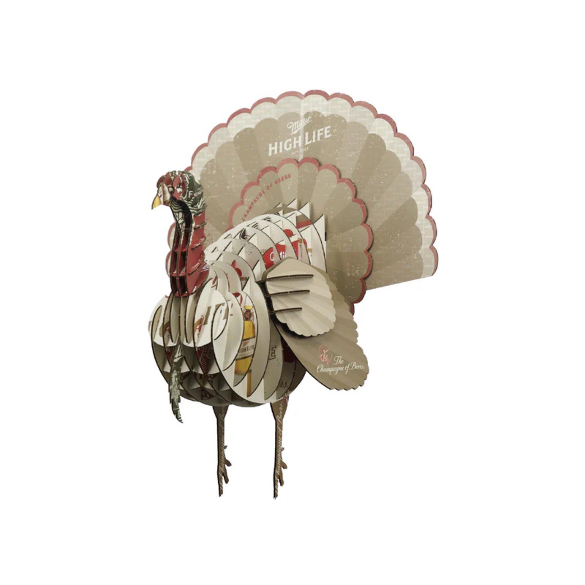 Beer Deer Miller High Life Turkey 3D Trophy Wall Mount - Beer Deer