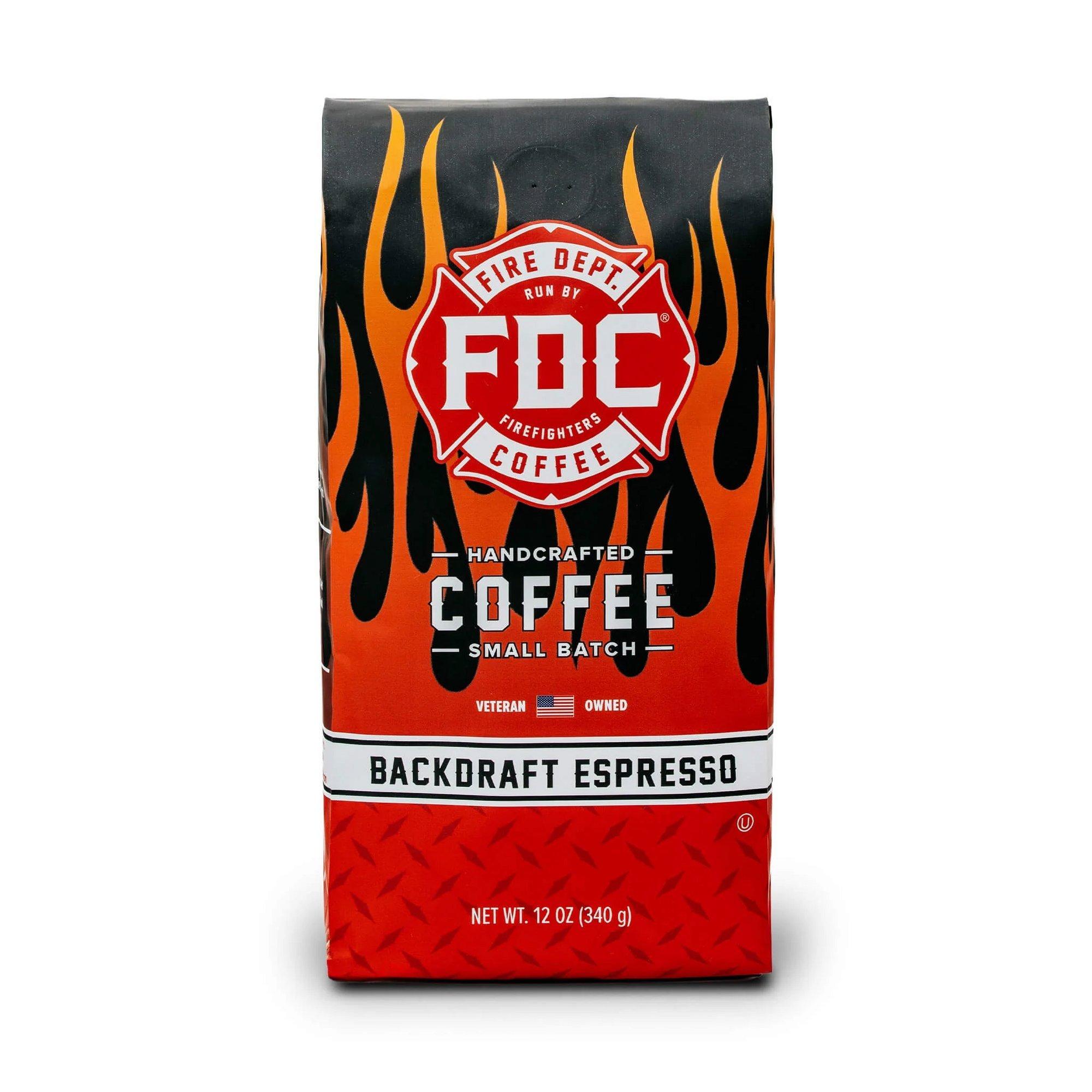 Fire Department Coffee Backdraft Espresso 12 oz. Ground Coffee - Fire Department Coffee