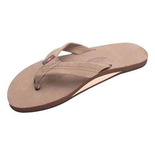 Men's Rainbow Single Layer Premier Leather Flip Flop Sandals - Primary Image