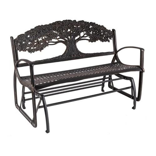 Painted Sky Designs Tree of Life Patio Glider Bench - Primary Image