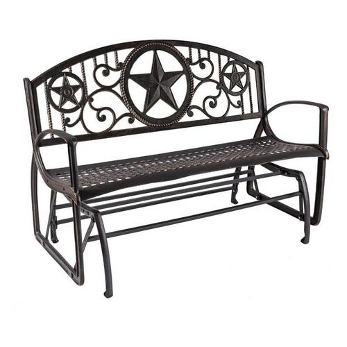 Painted Sky Designs Star Patio Glider Bench - Primary Image