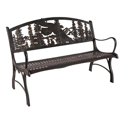 Painted Sky Designs Eagle Rounded Back Garden Bench - Primary Image