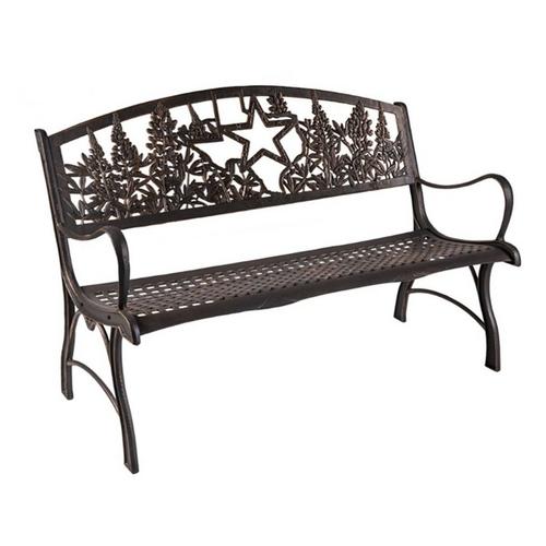 Painted Sky Designs Texas Bluebonnet Garden Bench - Primary Image