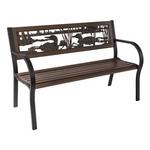 Painted Sky Designs Loon Tube Steel Bench - Thumbnail 1 of 2