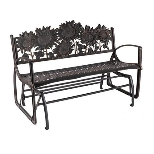 Painted Sky Designs Sunflower Patio Glider Bench - Primary Image