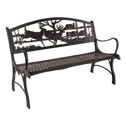Painted Sky Designs Running Whitetails Garden Bench - Primary Image