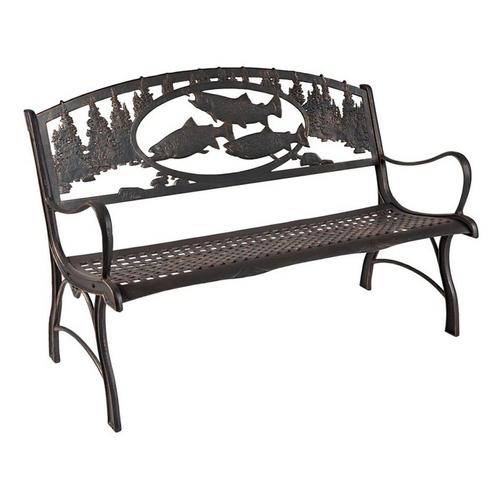 Painted Sky Designs Trout Garden Bench - Primary Image