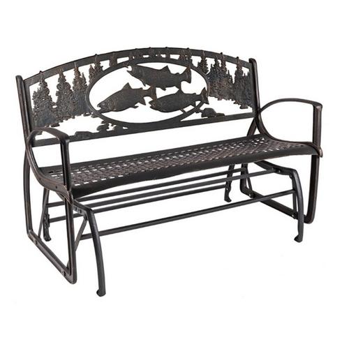 Painted Sky Designs Trout Patio Glider Bench - Primary Image
