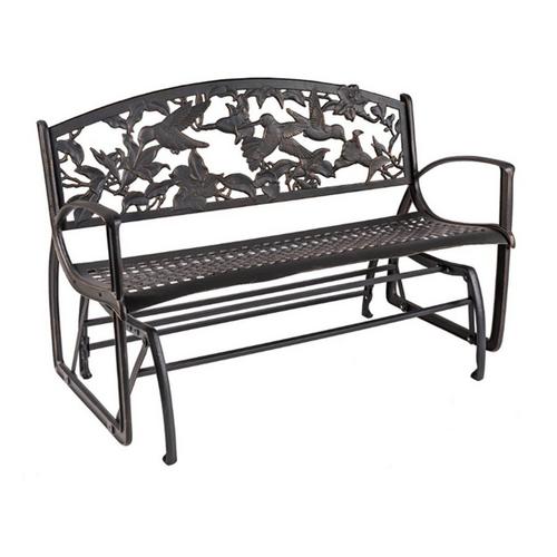 Painted Sky Designs Hummingbird Patio Glider Bench - Primary Image