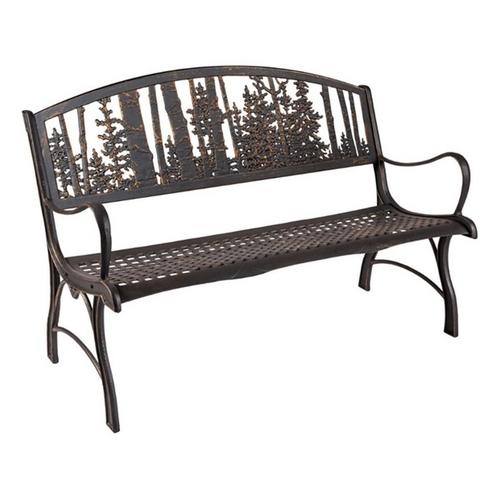 Painted Sky Designs Aspen and Evergreens Garden Bench - Primary Image