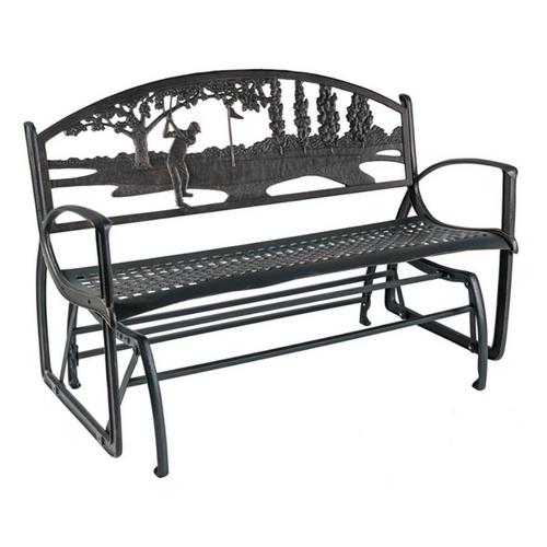 Painted Sky Designs Golf Patio Glider Bench - Primary Image