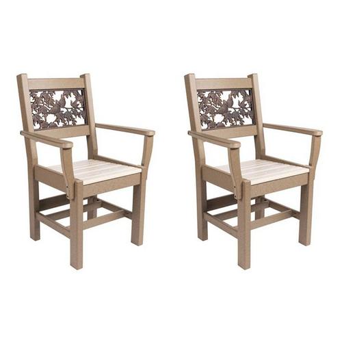 Painted Sky Designs Poly+ Dining Chairs with Arms (Cardinal Insert) - Primary Image
