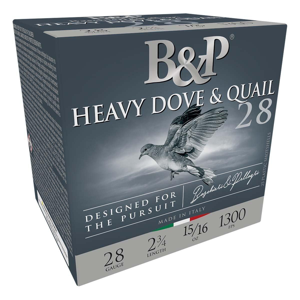 B&P Hunting Heavy Dove & Quail 28 Gauge Shotshells 25 Round Box