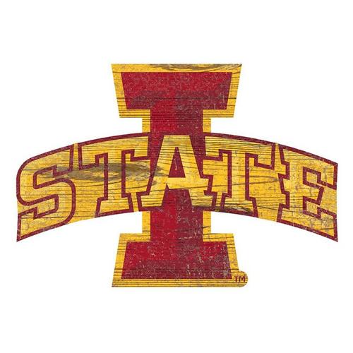 Fan Creations Iowa State Cyclones State Distressed Sign - Primary Image