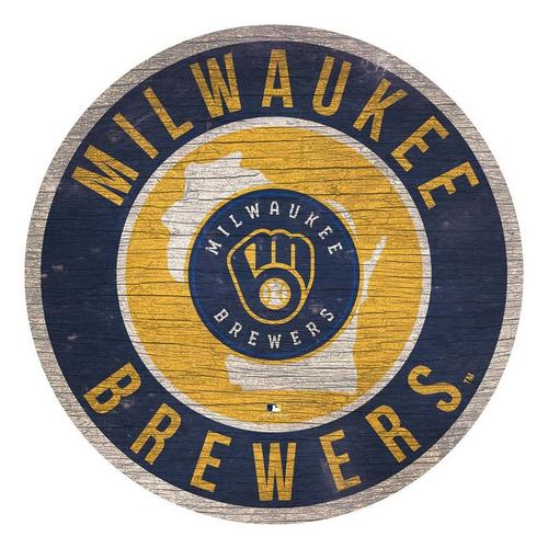 Fan Creations Milwaukee Brewers Circle State Sign - Primary Image