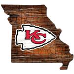 Fan Creations Kansas City Chiefs Distressed State Sign - Thumbnail 1 of 2