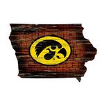 Fan Creations Iowa Hawkeyes Distressed State Sign - Thumbnail 1 of 2
